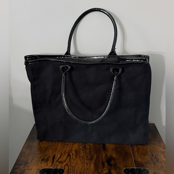 Vintage Victoria's Secret Black Tote with Multicolor Logo ~ NWT - Picture 7 of 8